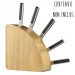 Bloc magnétique Bisbell en chêne massif jusqu'à 10 couteaux