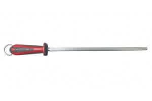 Fusil à aiguiser mèche ronde FISCHER 35cm grain fin manche rouge et gris