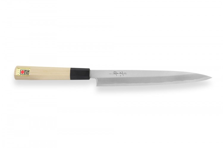 Couteau yanagiba japonais artisanal Kagekiyo Utage White Steel 2 21cm