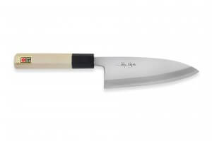 Couteau deba japonais artisanal Kagekiyo Utage White Steel 15cm