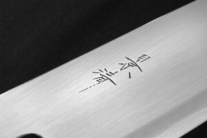Couteau santoku japonais artisanal Kagekiyo Utage White Steel 2 18cm