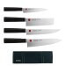 Mallette 4 couteaux de cuisine japonais Kasumi Tora