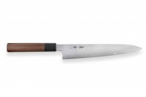 Couteau de chef japonais artisanal Kagekiyo Kurumi Ginsan 24cm