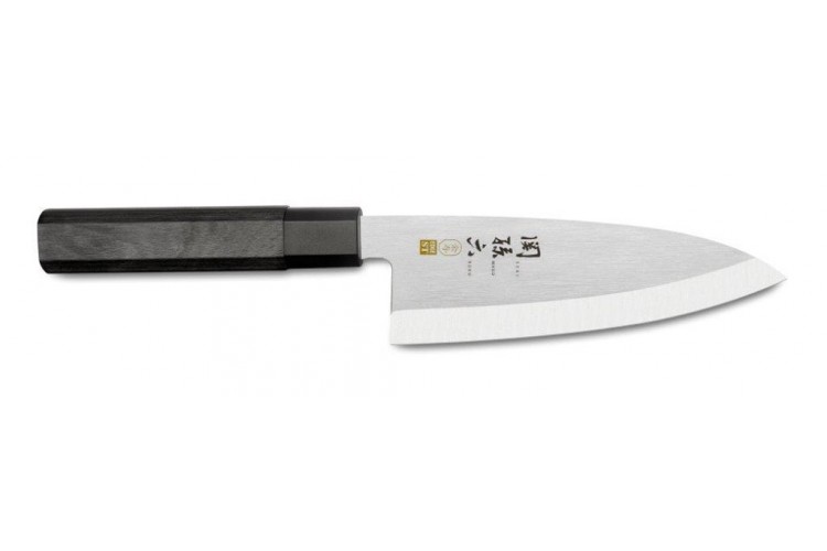 Couteau deba japonais kai seki magoroku kinju acier 1k6 biseauté 16.5 cm