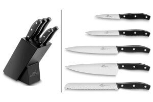 Bloc Sabatier International 5 couteaux inox et ABS noir