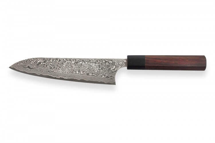 Couteau de chef japonais artisanal Masakage Kumo 18cm damas 63 couches