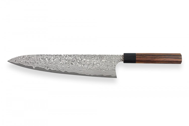 Couteau de chef japonais artisanal Masakage Kumo 27cm damas 63 couches