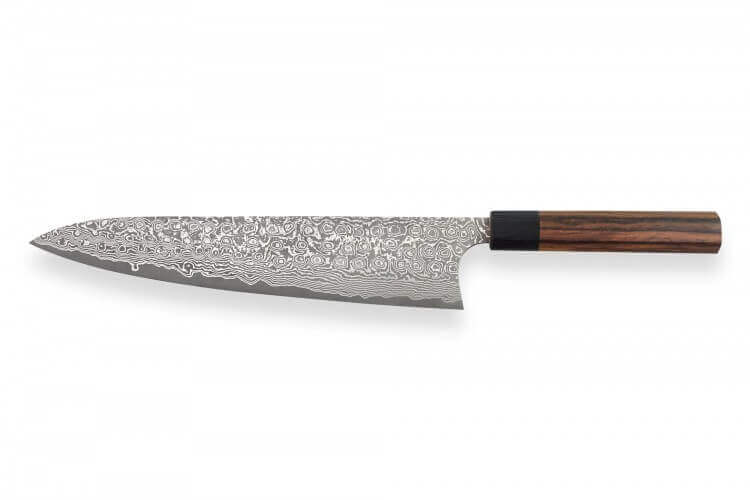 Couteau de chef japonais artisanal Masakage Kumo 27cm damas 63 couches