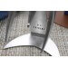 Fourchette à viande Tridens acier inox brossé + socle tout inox