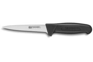 Couteau à désosser professionnel Fischer HACCP lame usée 14cm manche noir