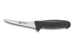Couteau à désosser professionnel Fischer HACCP lame courbée 13cm manche noir