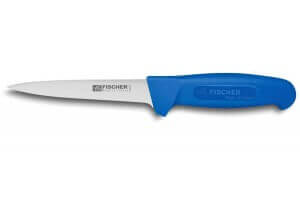 Couteau à désosser professionnel Fischer HACCP lame usée 14cm manche bleu
