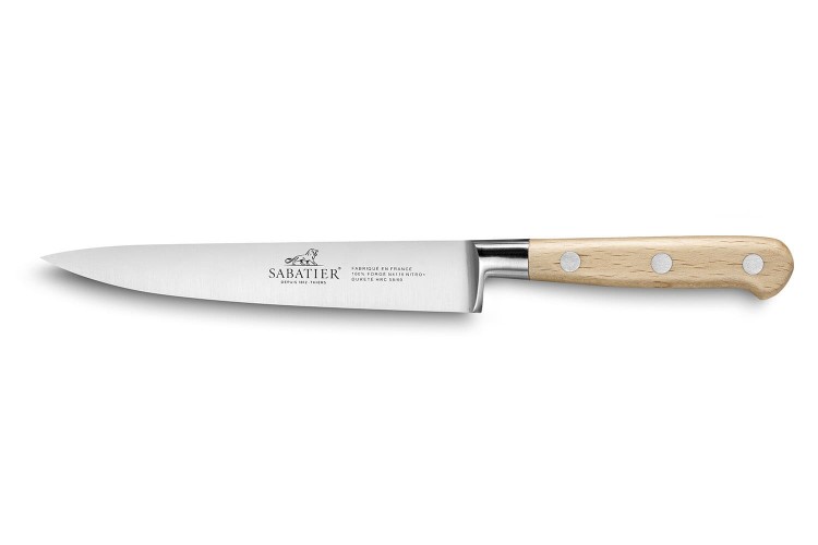 Couteau filet de sole forgé Sabatier Brocéliande flexible 15cm manche hêtre