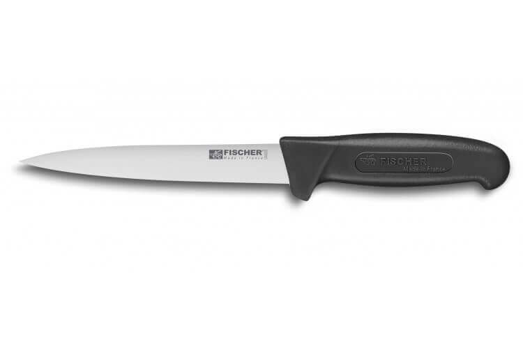 Couteau à dénerver flexible 17cm manche noir Bargoin