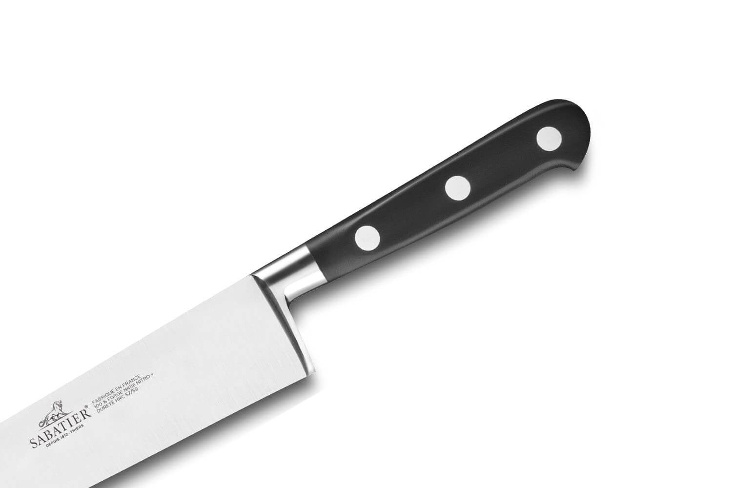 Couteau sabatier cuisine forge toque blanche - Roumaillac