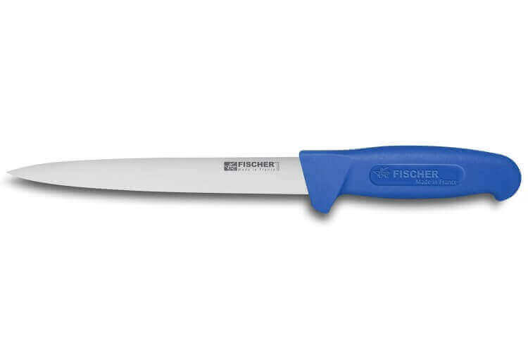 Couteau à dénerver/filet de sole flexible 20cm Bargoin manche bleu
