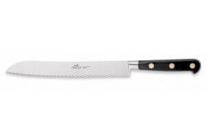 Couteau à pain Lion Sabatier Chef lame dentée 20cm manche en polyacétal noir