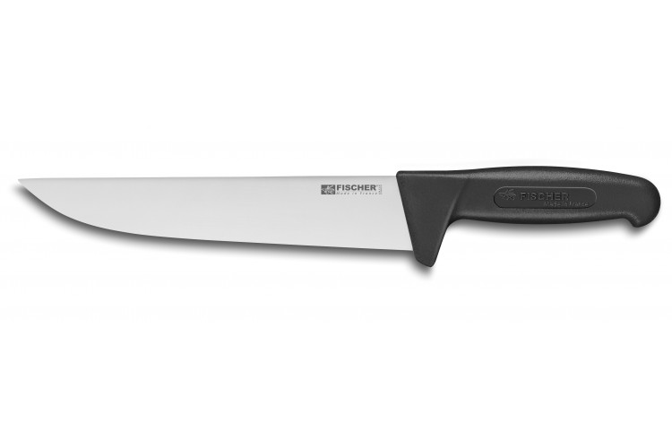 Couteau de boucher 25cm manche noir Bargoin