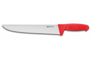 Couteau de boucher 28cm manche rouge Fischer