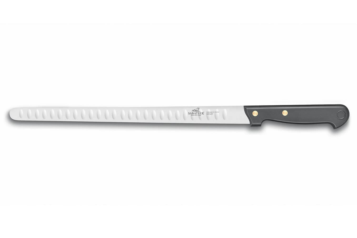 Couteau à saumon alvéolé - Lame inox - 30 cm