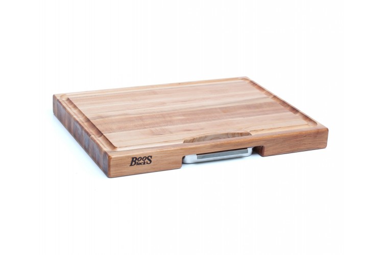 Planche Boos Blocks Prep Masters bois d'érable + plateau acier 46 x 38 x 6cm