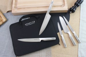 Mallette extra plate 5 couteaux de cuisine Sabatier Trompette Asean tout inox