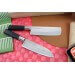 Coffret 2 couteaux japonais Nagekomi lame martelée : santoku + nakiri 