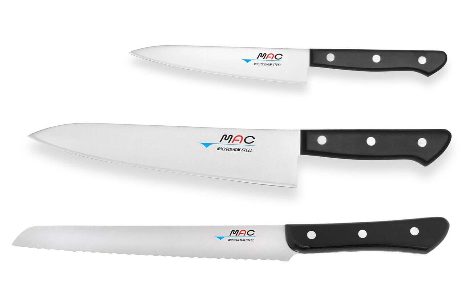 3 couteaux japonais MAC Chef : Pain - Chef - Universel