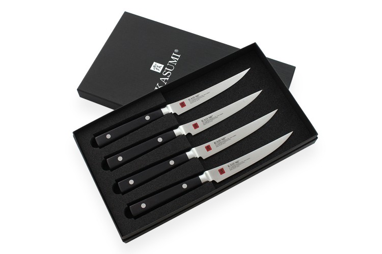 Coffret 4 couteaux &agrave; steak Kasumi Standard lame Damas