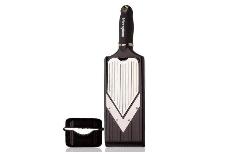 Mandoline Microplane en V double fonctions avec protège doigts