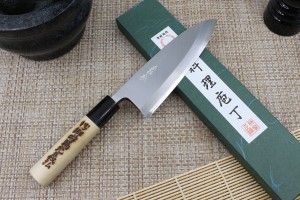 Couteau deba japonais artisanal Yoshihiro Jyosaku White 2 steel 15cm
