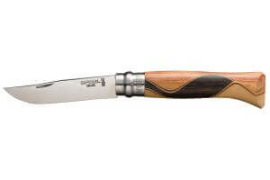 Couteau Opinel Chaperon n°8 lame 8,5cm manche 4 bois rares + coffret