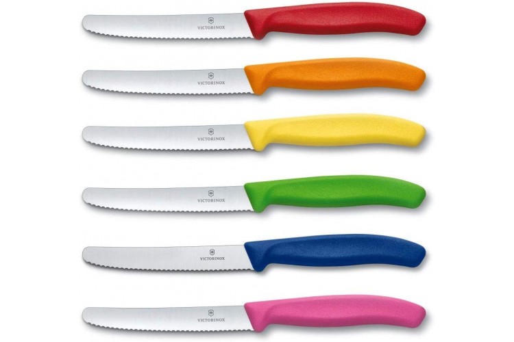 Coffret 6 couteaux de table Victorinox SwissClassic multicolores