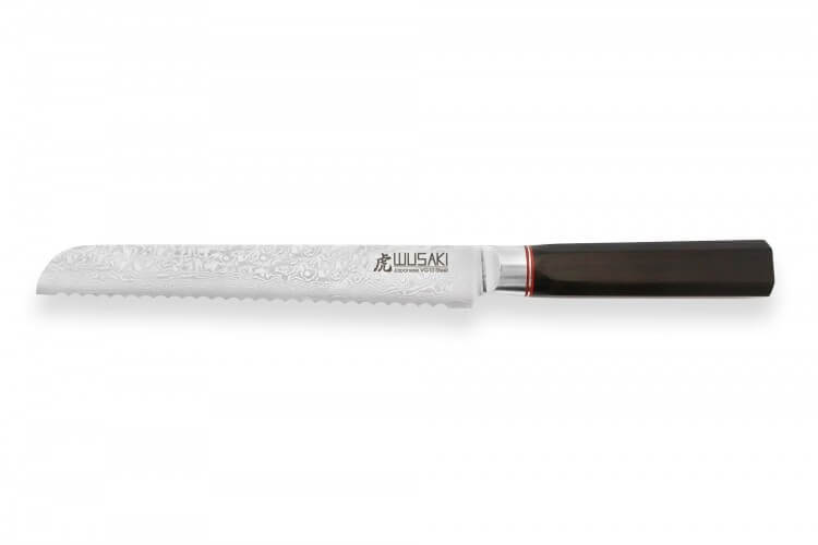 Couteau à pain Wusaki Ebony VG10 20cm manche en ébène