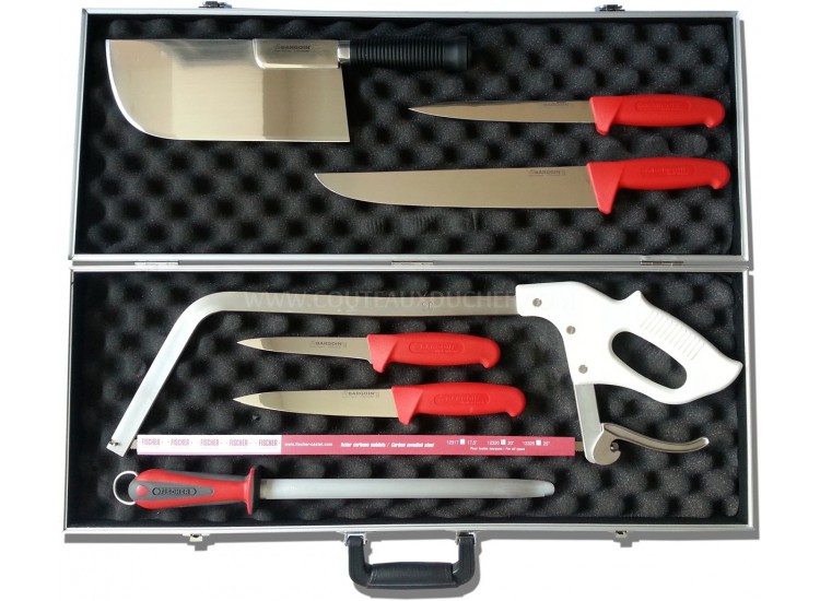 Malette de 7 couteaux professionnels BARGOIN pour Bouchers