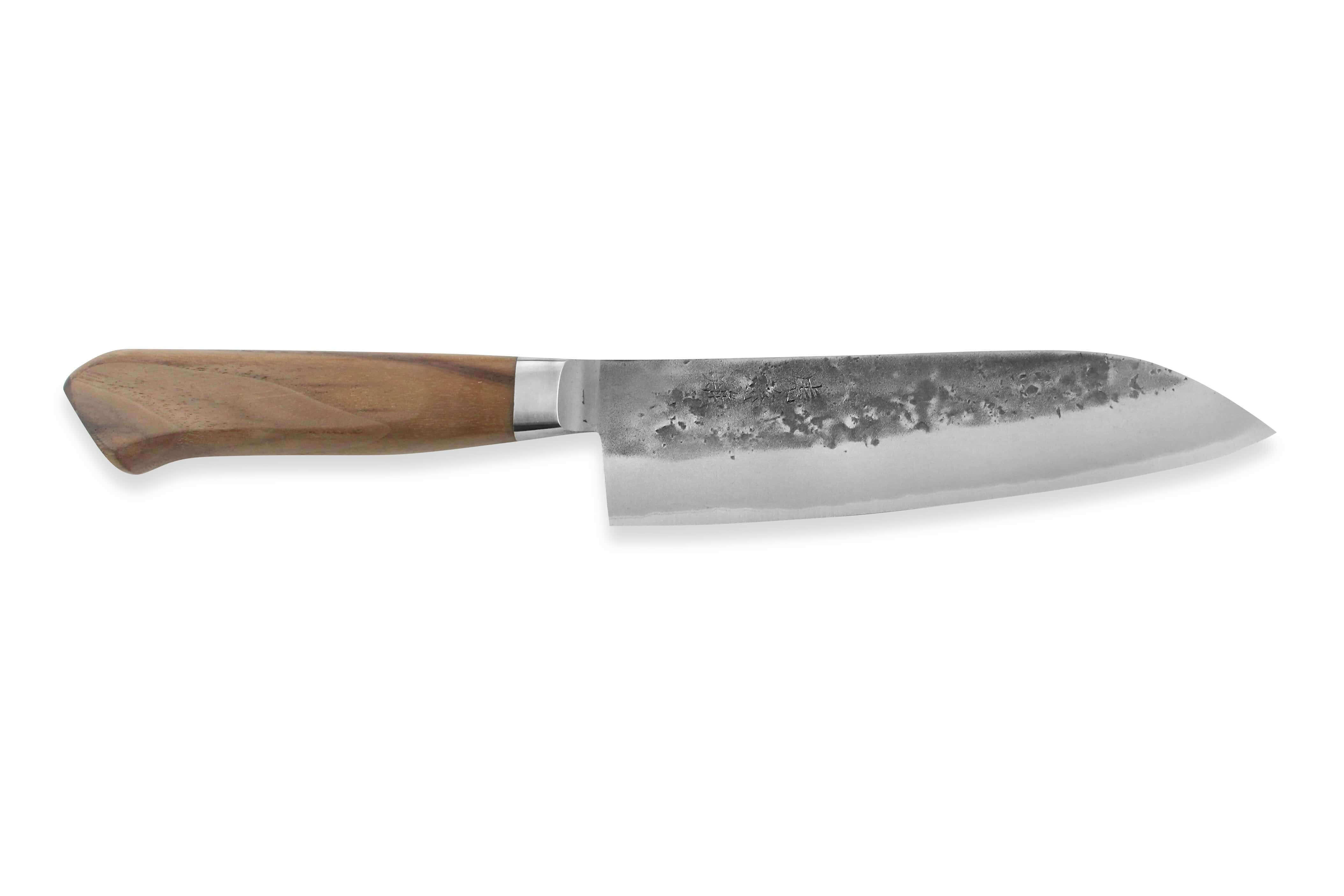 Couteau Santoku japonais Wusaki Nogami 17cm manche en noyer