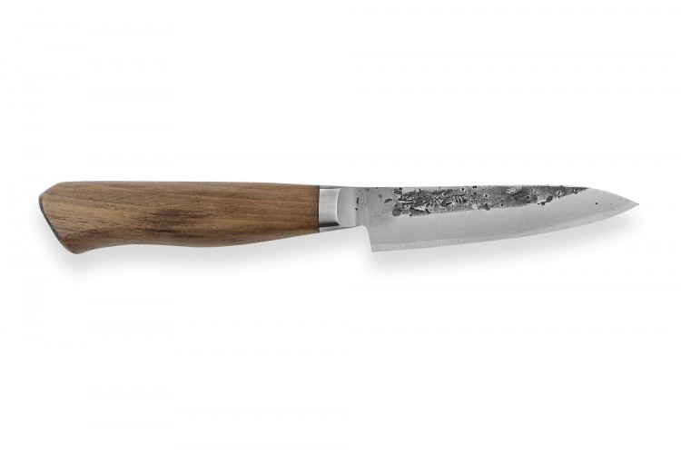 Couteau d'office japonais artisanal Wusaki Nogami BS2 9cm manche en noyer