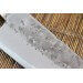 Couteau Santoku japonais artisanal Wusaki Nogami BS2 17cm manche en noyer