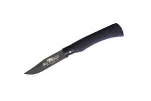 Couteau artisanal Old Bear Total Black virole noire manche bois d'ayous stratifié