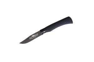 Couteau artisanal Old Bear Total Black virole noire manche bois d'ayous stratifié