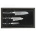 Coffret 3 couteaux japonais Yaxell RAN damas : Santoku 16.5cm + Santoku 12.5cm + Office 10cm