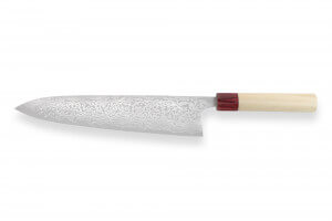Couteau de chef japonais artisanal Masakage Kiri 27cm damas 49 couches