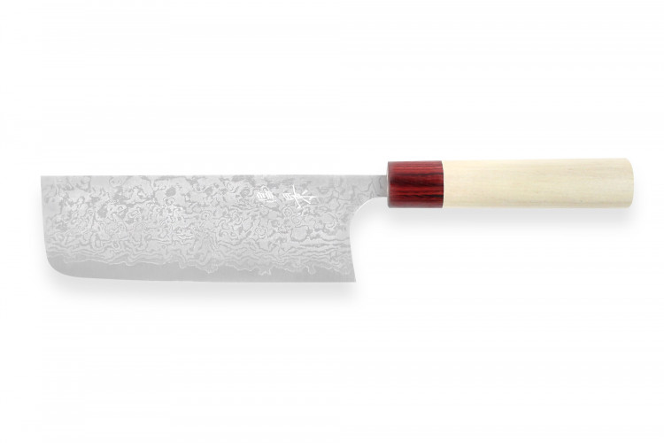 Couteau nakiri japonais artisanal Masakage Kiri 16.5cm damas 49 couches