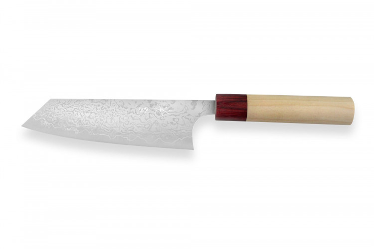 Couteau bunka japonais artisanal Masakage Kiri 17cm damas 49 couches