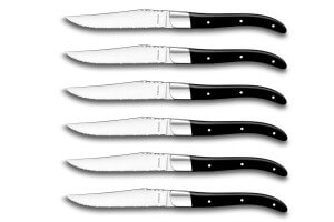 Coffret 6 couteaux à steak Amefa Royal manche noir