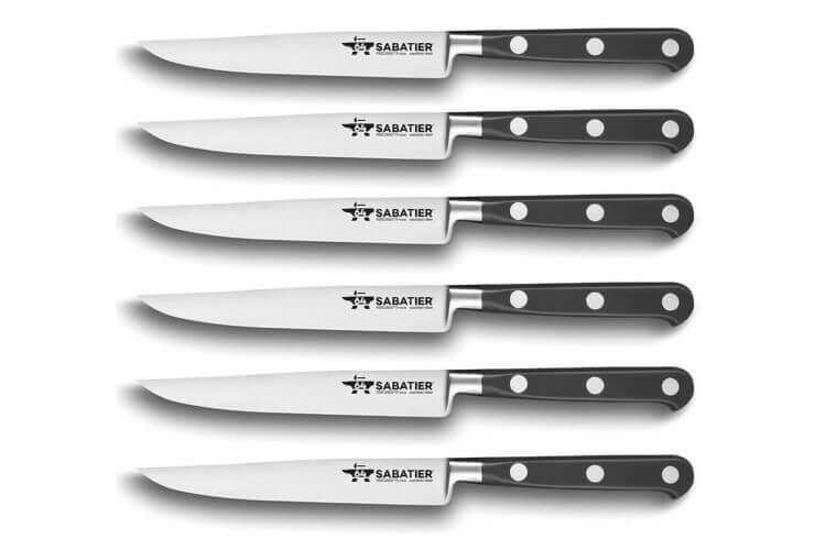Coffret 6 couteaux à steak Fischer Sabatier 64 lame 12.5cm