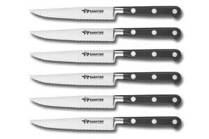Set de 6 couteaux à steak Fischer Sabatier 64 lame dentelée 12.5cm