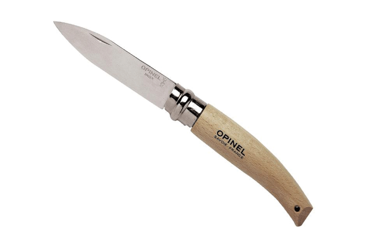 Couteau de jardin n°8 VRI Opinel lame inox 8.5cm manche hêtre
