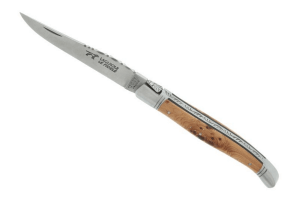 Couteau pliant Laguiole LE FIDELE acier Sandvik manche bois de genévrier 12cm