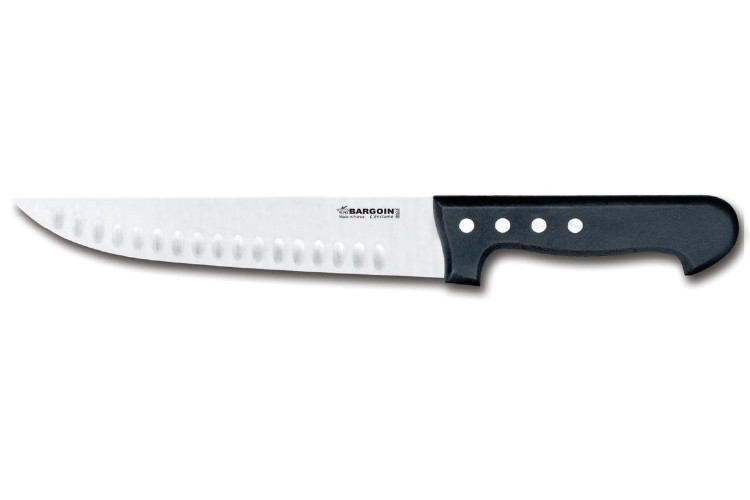 Couteau de boucher Bargoin Classic 4 rivets lame alvéolée 25cm 